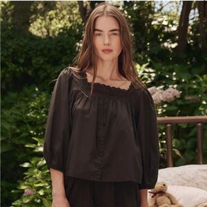 The GREAT. Eyelet sleep top